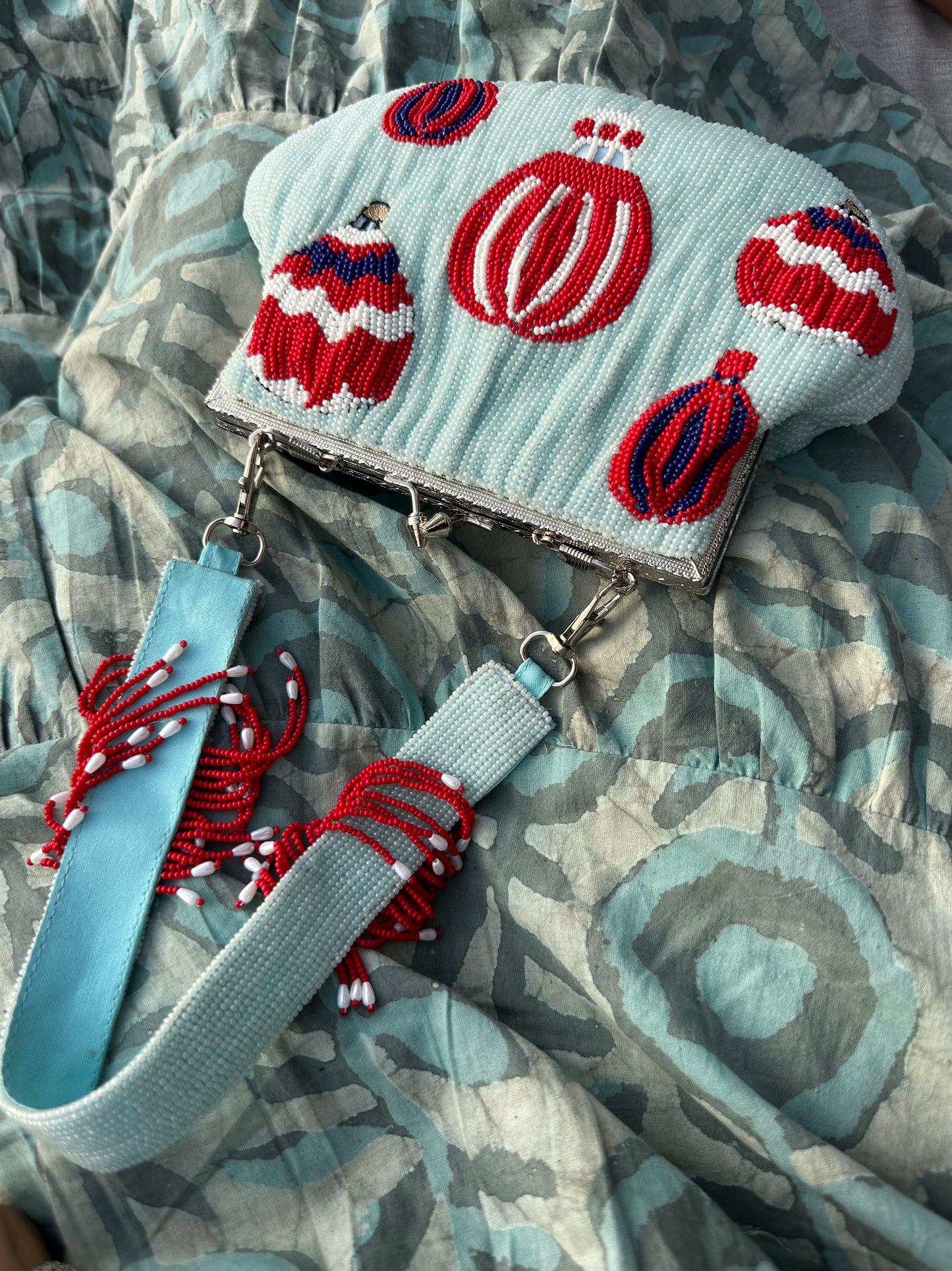 Fitoori Banjaaran's Hand Embroidered Cappadocia Sky Purse