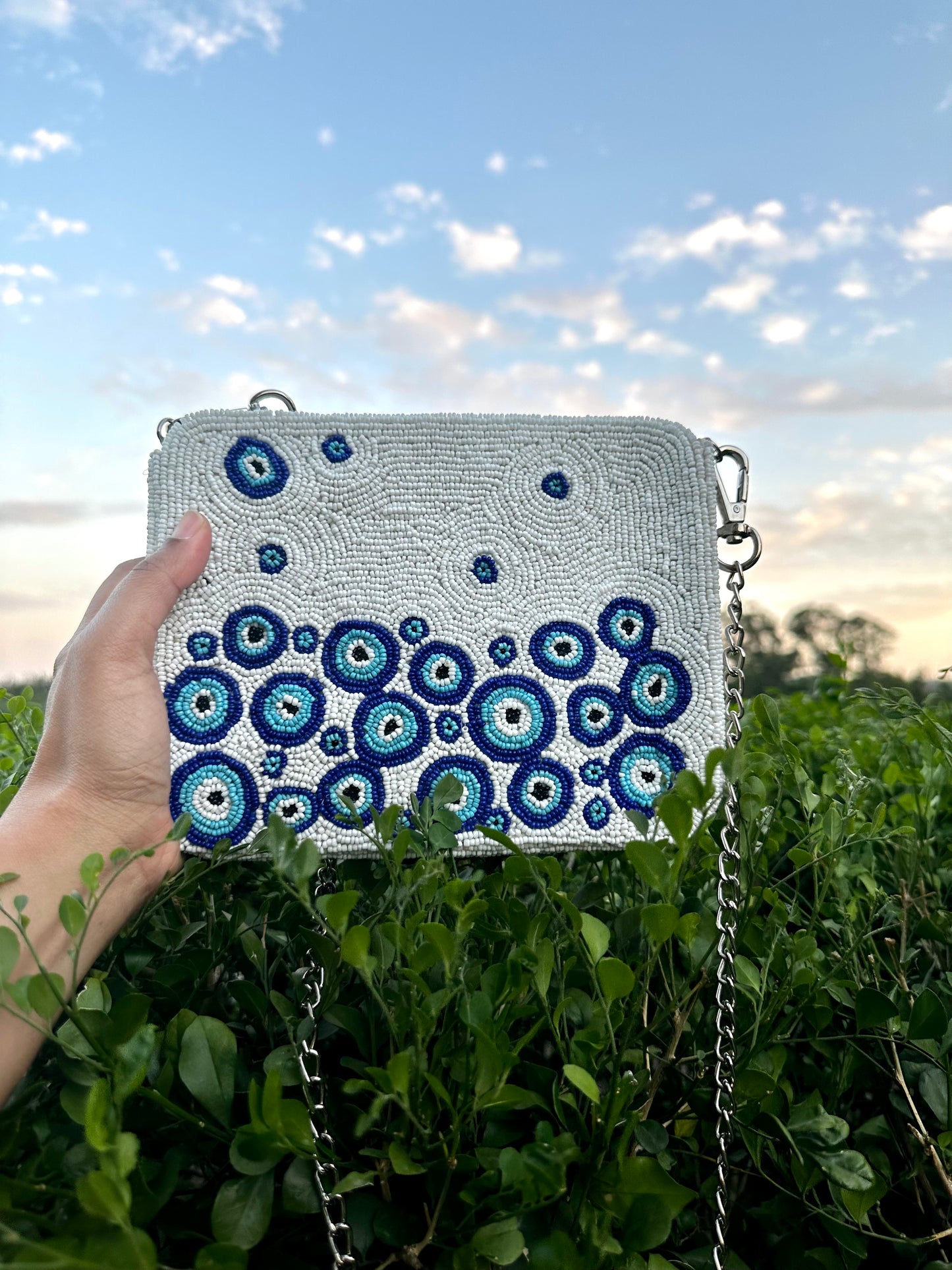 Paros Evil Eye Clutch Bag