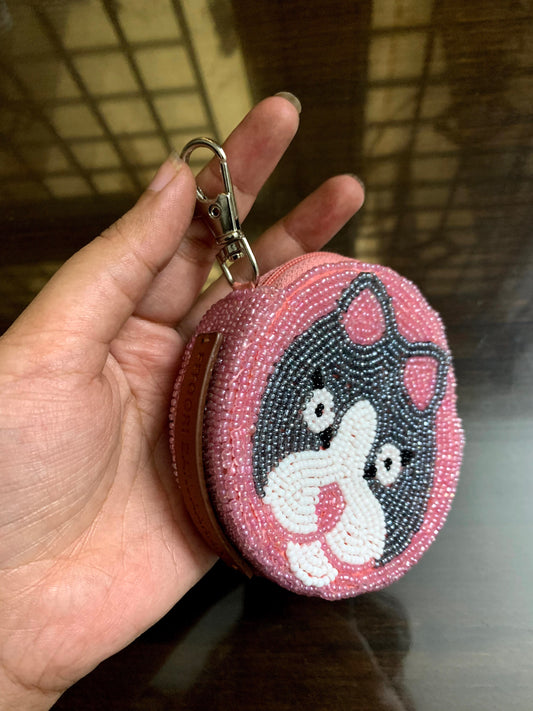 Fitoori Banjaaran's Hand Embroidered Greek Cat Coin Purse